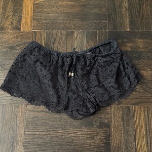 Used Victoria's Secret Black Lace See Through  Shorts - Size S (for PJ lingerie)